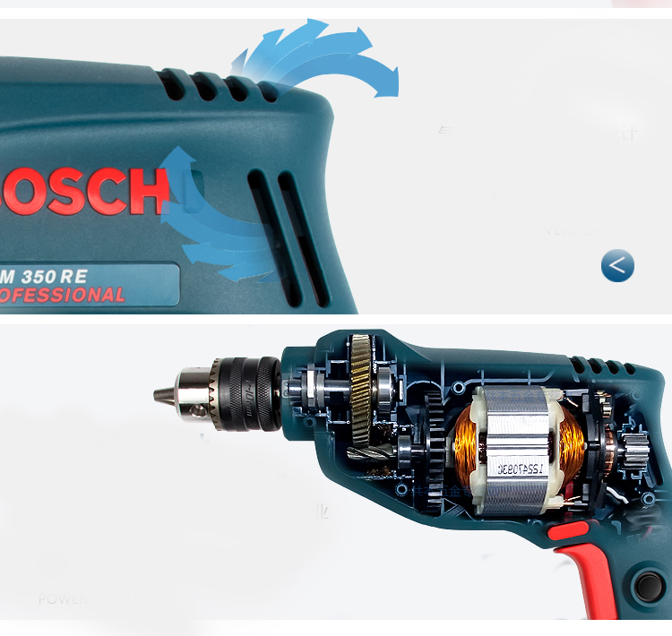 Soi điểm hấp dẫn của máy khoan Bosch GBM 350 RE Professional